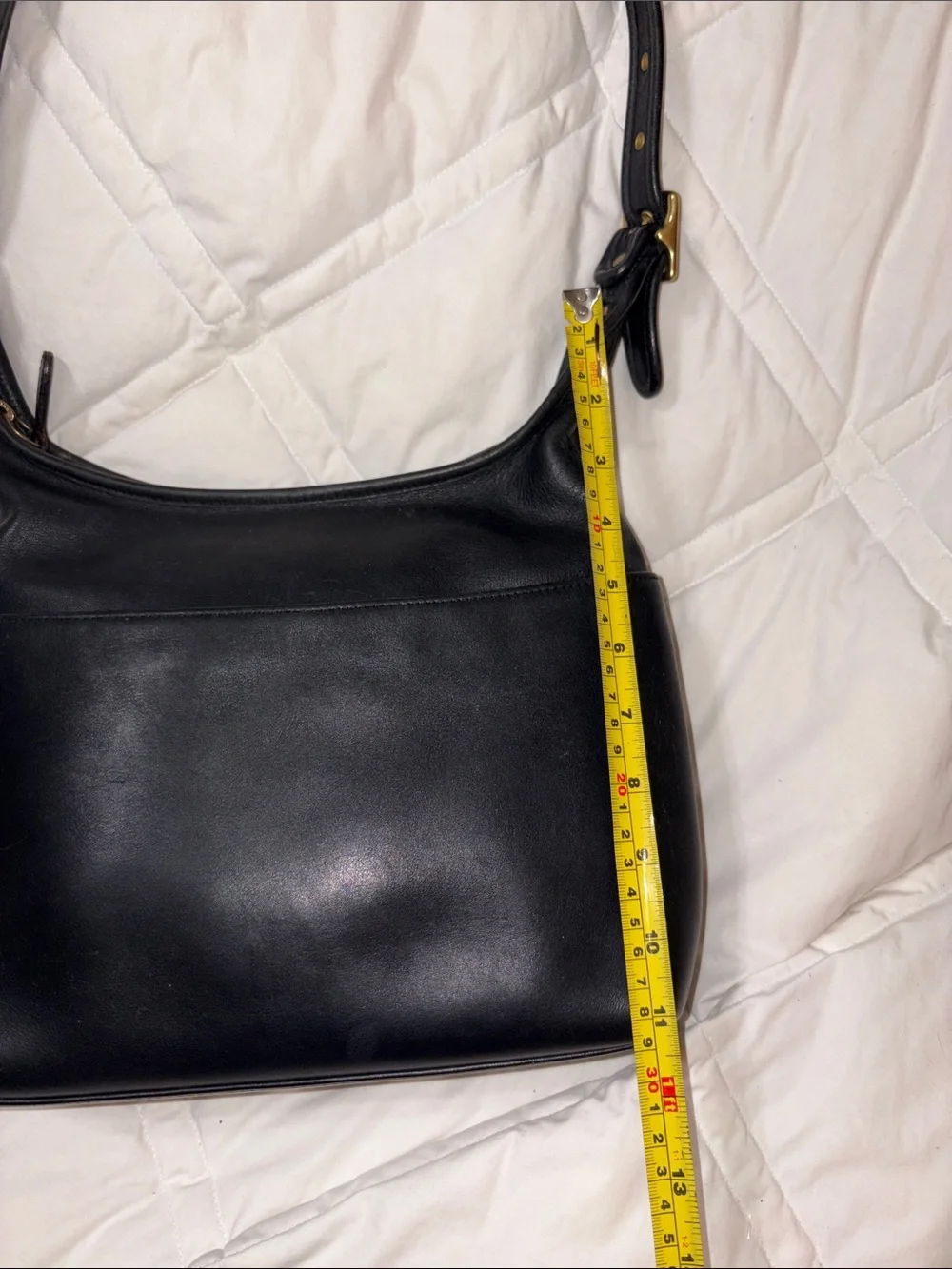 Vintage Coach Black Leather Legacy Y2K Hobo Bag 9058